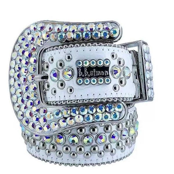 

fashion designer belts women mens bb simon rhinestone belt with bling rhinestones width 4.0cm waistband241m, Black;brown