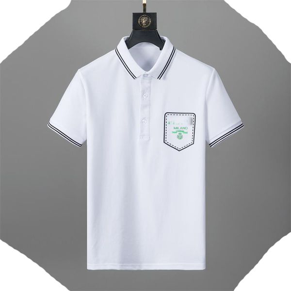 

2021ss designer polo shirts men luxury polos casual mens t shirt snake bee letter print embroidery fashion high street man tee #01, White;black