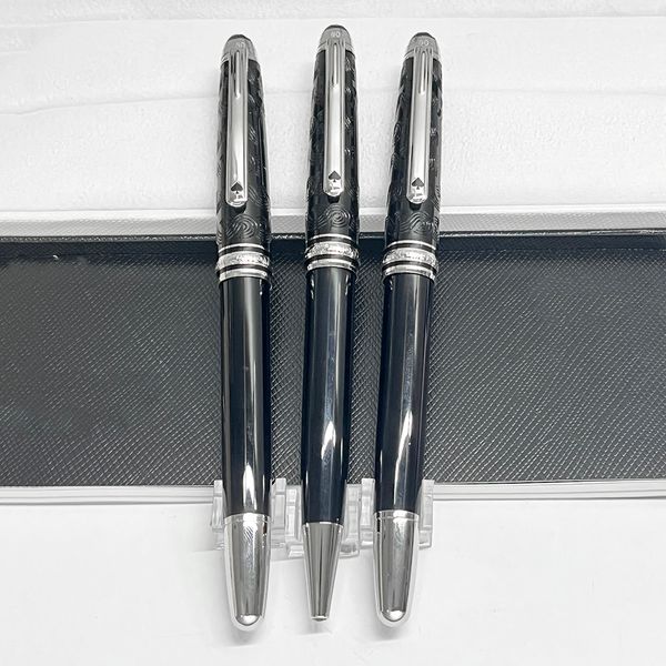 

luxury pen limited edition around the world in 80 days dark blue resin rollerball ballpoint pens stationery office school supplies with seri, Blue;orange