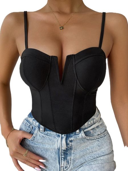 

asymmetric hem v-bar cami h7jo#, White