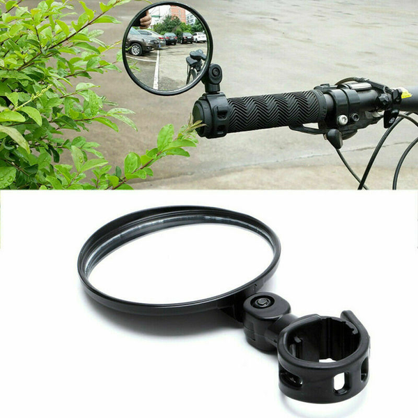 

rearview mirror for bicycle motorcycle handlebar mount 360 rotation adjustable bike riding round ellipse mirror