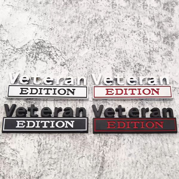 Decora￧￣o de festa 1pc edi￧￣o veterana adesiva para caminh￣o autom￡tico 3d emblema emblema Decal Acess￳rios autom￳veis 8.5x3cm