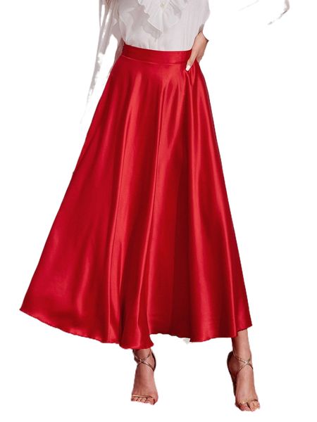 

zip side flared skirt f8e4#, Black