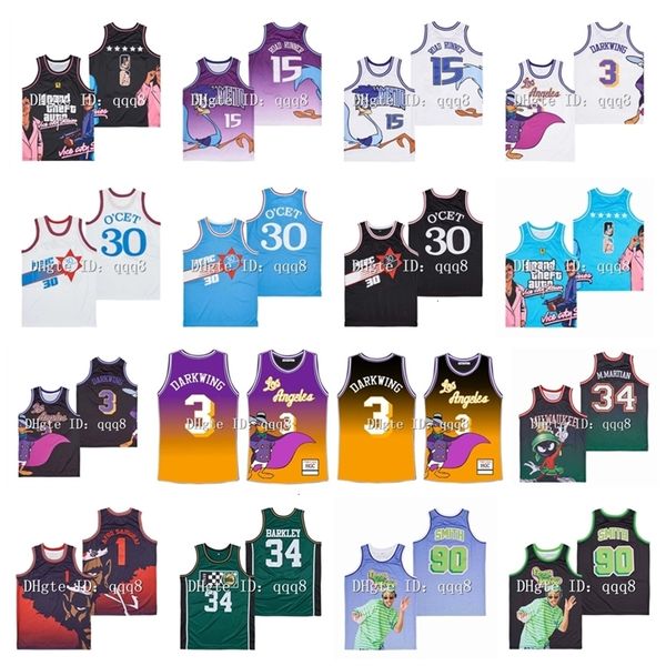 

nc01 2021 new movie basketball jersey 0 perc o'cet gta vice city stories 3 darkwing duck marvin the martian fade 1 afro samurai 34, Black