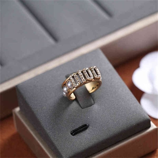 

86% off factory shopnew family ring open pearl female style diamond 34, Silver