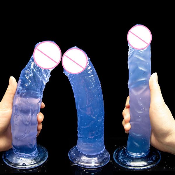 Jelly Anal Dildo Butt Plug Massaggiatore prostatico Adulti Gay Falli Perline Giocattoli sexy Per uomini Bdsm Giocattolo Donna Gioco per adulti