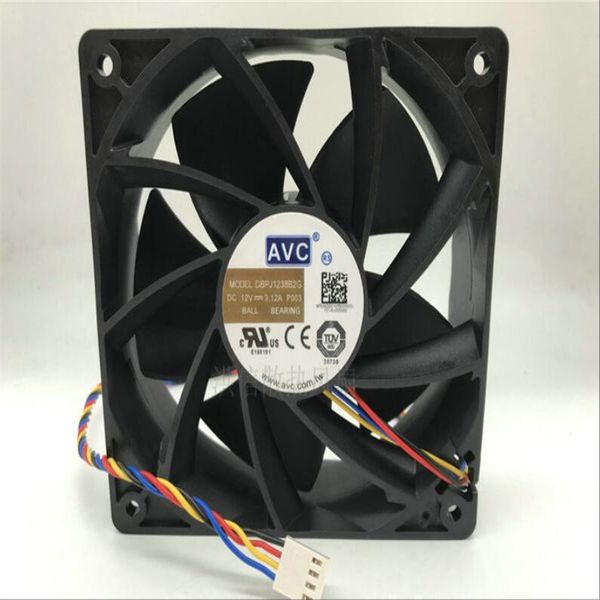 Ventile por atacado: Original AVC DBPJ1238B2G 12 V 3.12A 12cm 12038 Quatro-fios Moving Ant Wing Bit E9 Fan