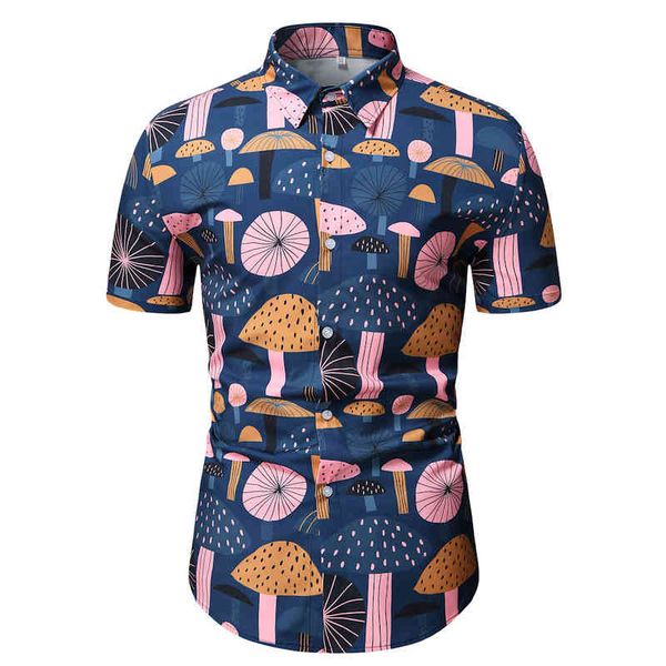 

men's casual shirts 2022 fashion printed shirt men's casual 3d short sleeved z5ju, White;black