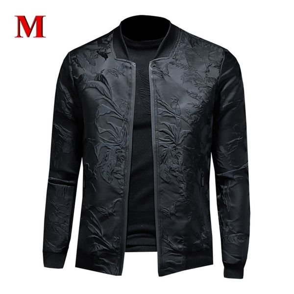 

menne 2020 new men jacket embroidery jacket men zipper coat lj201013, Black;brown