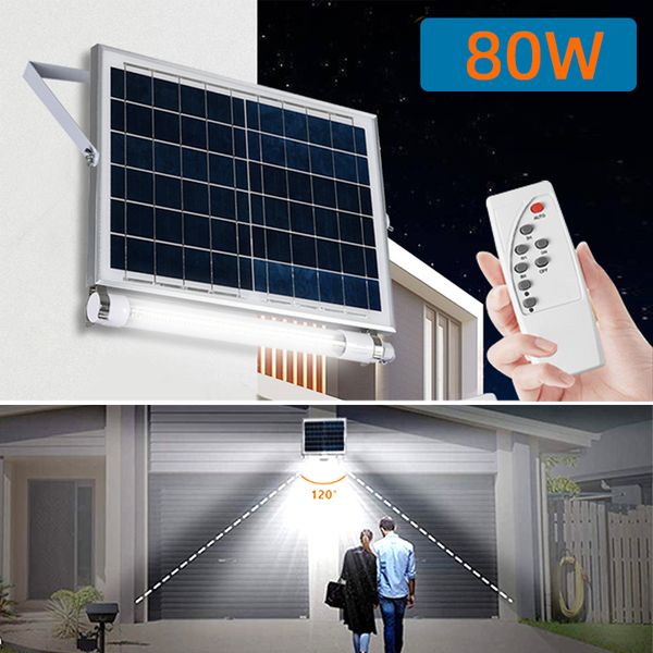 Luzes solares Luzes de Tubo LED Luz ao ar livre 4000 lumens super lâmpadas brilhantes do jardim Sensor de movimento de movimentação de movimentação à prova d'água