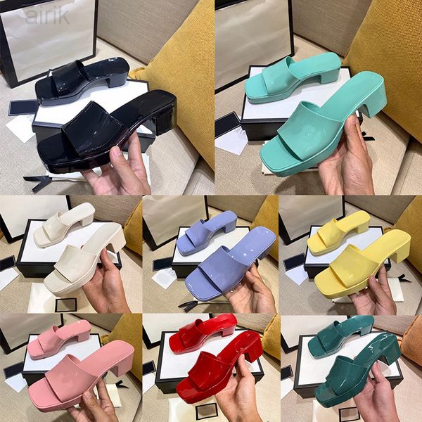 

womens sandals beach slippers 5.5cm heel height with 2.5cm platform ladies flip flops loafers black white slide chaussures tongues shoes