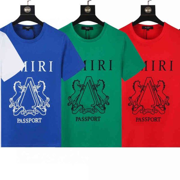 

designer t shirt men a 22 miri short sleeve t-shirt printing crew neck sweatshirt fashion hip hop loose men tshirts, White;black