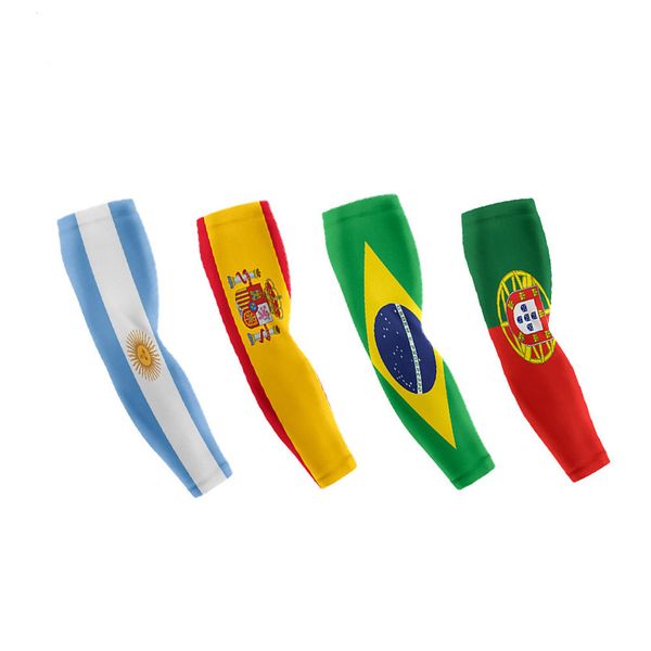 

2022 qatar world cup national flag sleeves outdoor sunscreen arm guards fans should support the 32