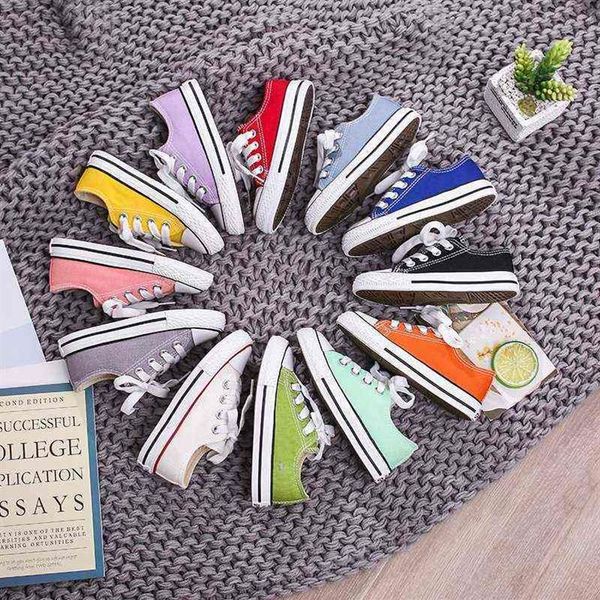 

toddler girl sneakers boy shoes kids jelly color canvas shoes casual lace up classic flats children shoes for student c07182 aa220271i, Black