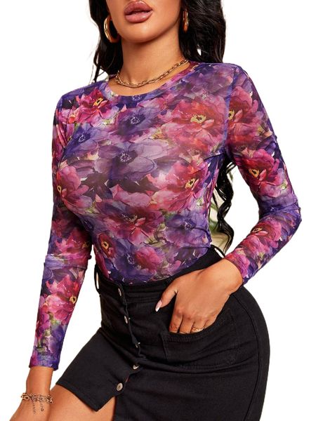 

allover floral print o0wt#, White