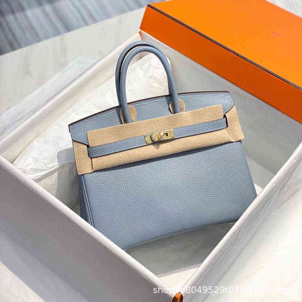 

2022h bag litchi pattern togo calfskin hand buckle casual versatile women's