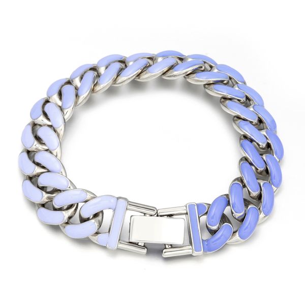 

hip hop cuba link bracelet for women pink, Black