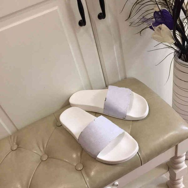

slippers woman/man with box sandals s sandal male beach causal flip flops for men women slipper flat shoes slide wru5, Black