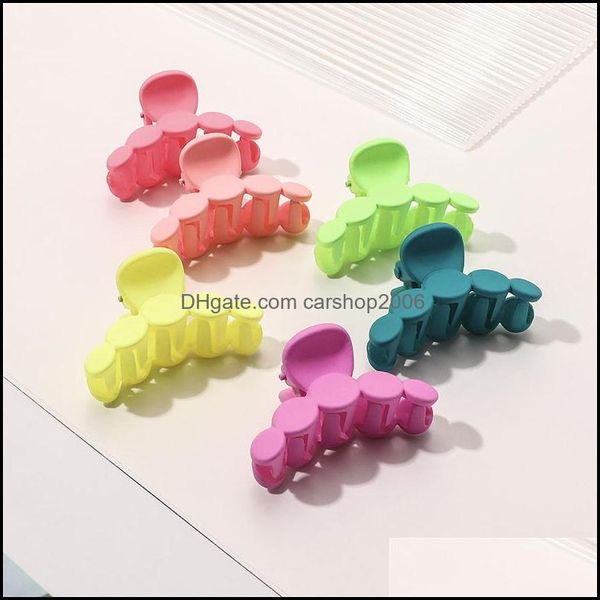 Bili per capelli a cinque mostri rotondi mini coda di cavallo caramella color plastica in lega di squali clip artigliano ragazze coreane dhjev