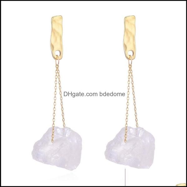 

stud earrings jewelry 10 pairs trendy gold plated irregar shape rock crystal for women imitation pearl drop de dhc9k, Golden;silver