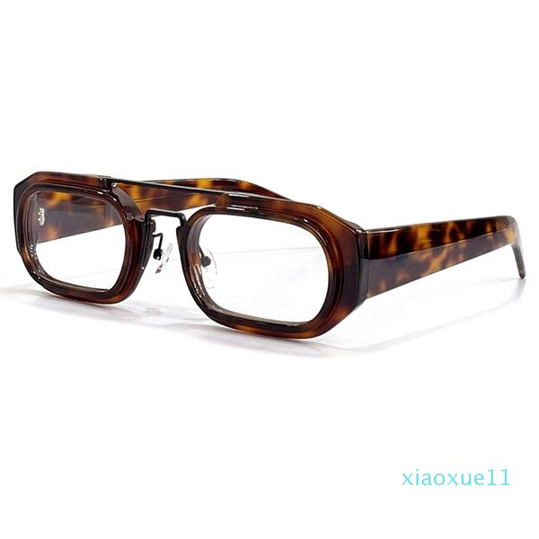 Luxus - Kleiner Acetat-Rechteck-Wickelbrillenrahmen für Männer und Frauen, Punk-Myopie-Rahmen, luxuriöse dekorative Brille mit schwarzem Brillengestell