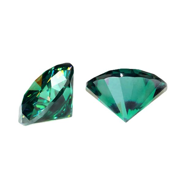 

loose diamonds other wholesale 5.0~10mm green color cutting round loose moissanite stoith certificate, Black