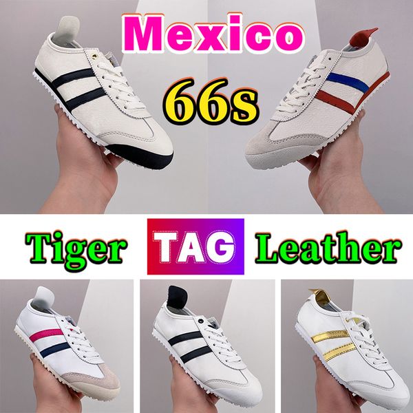 

designer running shoes mexico tiger 66s black white blue peach birch green metallic gold silver fashion men sneakers beige navy red cream da