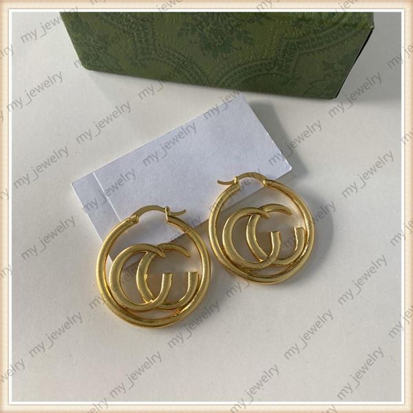 

2022 womens big circle simple earrings classic hoop earring for women g letter designers earrings brands gold ear stud luxurys pea286a, Golden;silver