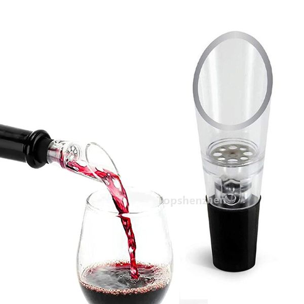 Бар инструменты красный винный аэратор Pourer Bottles Bottles Spepring Fendel Fendel Premium Decanter Spout Crystal Wine Poolers