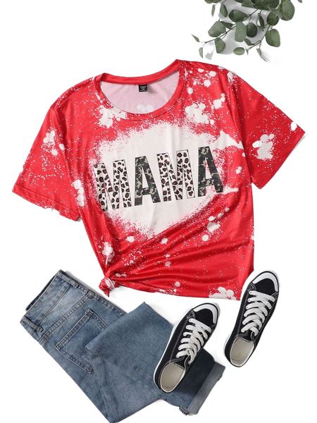 

plus camo and letter graphic tee 68u9#, Black