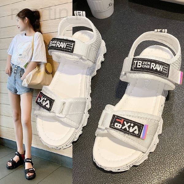 

sandals designer sports sandals women's 2021 summer new korean version net red light beach shoes muffin thick soled shoesupr1, Black