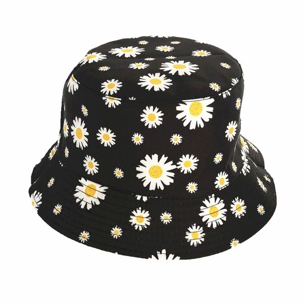 

fashion summer reversible little daisies printed fisherman caps bucket hats gorro pescador men women 220507, Blue;gray