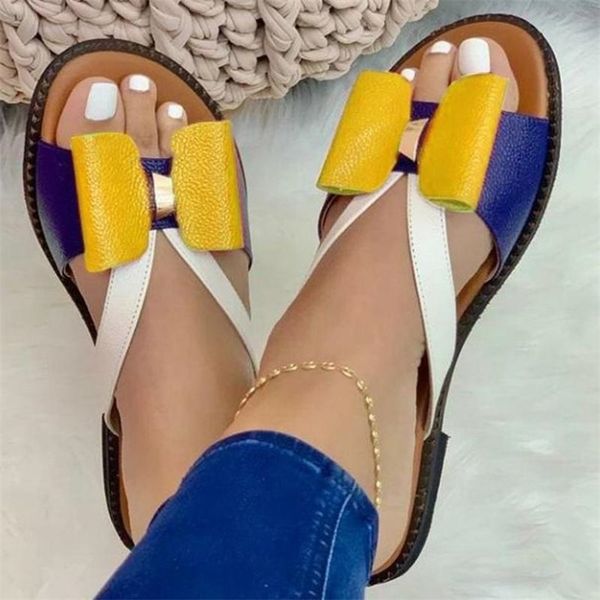 

summer slippers cute knot casual sandals lady slides flats slipon shoes for women zapatillas mujer 220622, Black