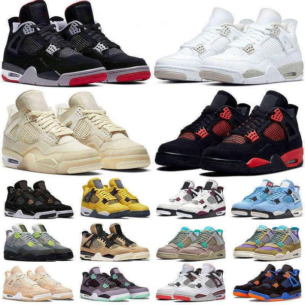 

4s red thunder men women basketball shoes wild things 4 fire cactus jack university blue white oreo black cat bred metallic mushroom mens 36