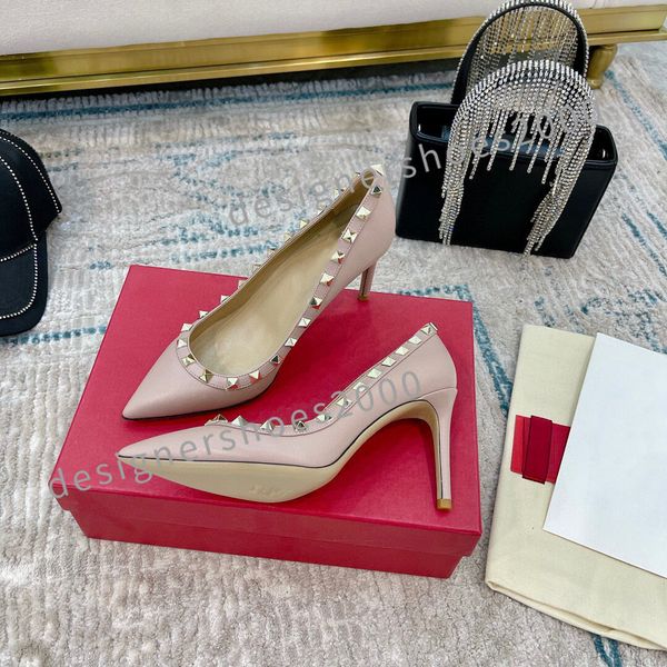 

2022 high heel shoes fashion women leather stiletto peep-toes sandals heel womens designer luxurys designer pointy toe pumps loafers yh21120, Black