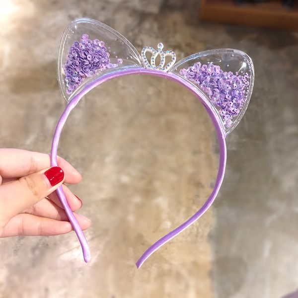 Tiara Orelhas de Gato Coreano Crianças Princesa Tiara Acessórios de Cabelo Presente de Natal Faixa de Bebê 130 E3