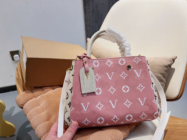 

hh onthego tote designer handbag women crossbody shoulder bag duplex leather print large capacity by the pool monograms embossing shopping b