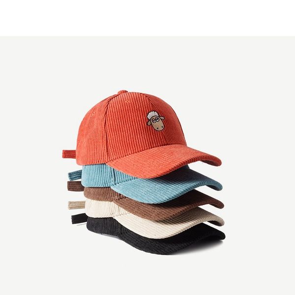 

women's caps corduroy cute animal embroidery cotton snapback fashion male men's baseball cap thread winter hat sun hats european a, Blue;gray