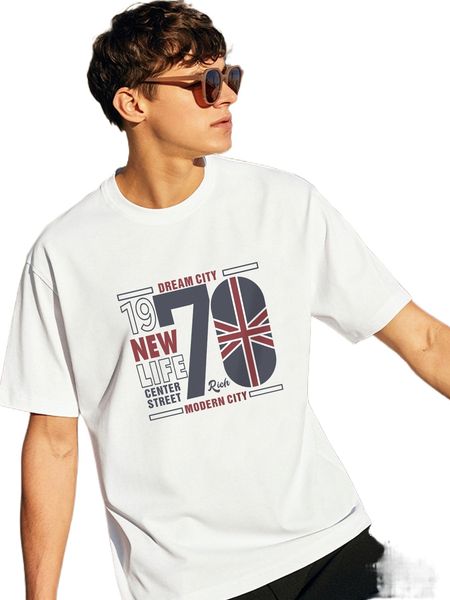 

men letter graphic tee m2xz#, White;black