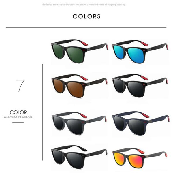 

men's polarized sunglasses summer women fashion square male sun glasses vintage driving fishing eyeglasses sport shades uv400, White;black
