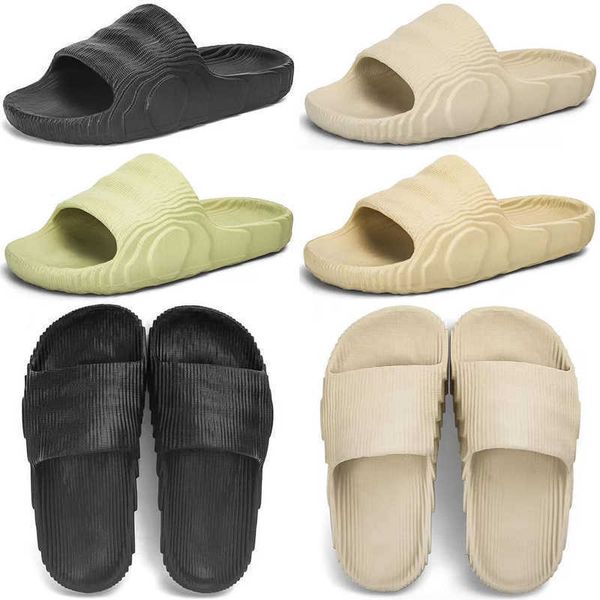 

adilette 22 slides designer sandals mens womens sliders slippers luxury shoes pantoufle flip flops platform scuffs sandales size 36-45, Black