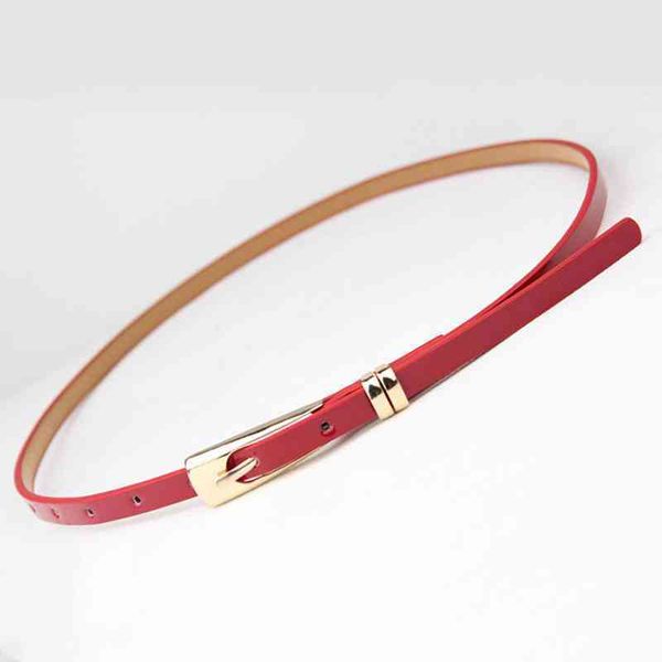 

belts 8 colors fashion thin pu leather belt female red brown black white yellow waist for women drs strap wholale, Black;brown