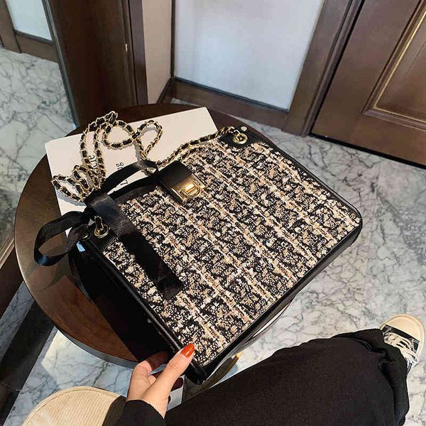 

fashion women's new high-quality versatile bag luxury designer winter bag fashion foreign style chain single shoulder msenger portable