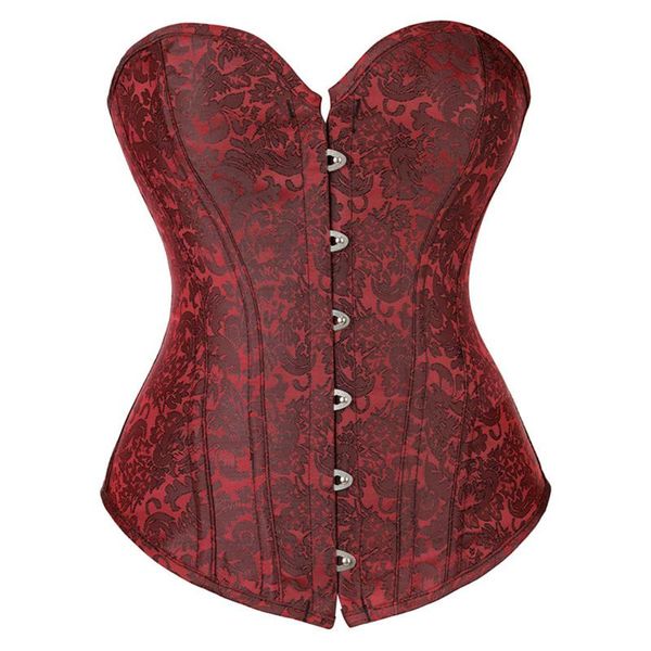 Bustier Corsetti Taglie forti Corsetto da donna Bustier Top Lingerie sexy Fiocco floreale Corsetto Vintage Espartilho Femme Burlesque Costume Basque Re