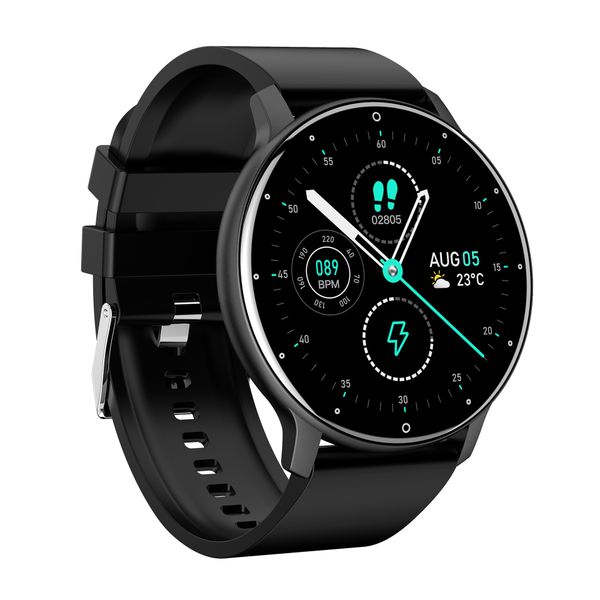

electronic watch zl02d smart bracelet information reminder touch screen heart rate blood oxygen intelligence hh, Silver