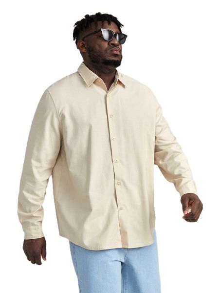 

extended sizes men solid button through shirt z6iu#, White;black
