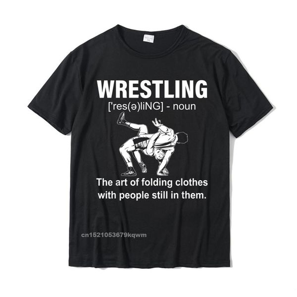 Funny Wrestling Definition Shirt Wrestling Sport T-shirt Top T-shirts Design casual Tops de algodão camisetas Aniversário para homens 220509
