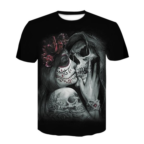 

drink t shirt beer man skull t shirt men women gothic shirts plus size 3d print black t shirts summer short sleeve mens 220705, White;black
