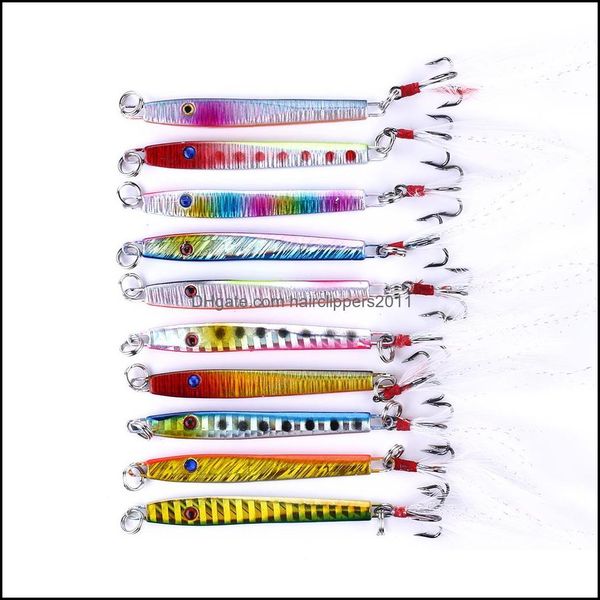 

baits lures fishing sports outdoors metal lure lead bait 5.7cm 10.8g artificial pesca tackle lifelike 3d eyes laser jig with treble hook 8