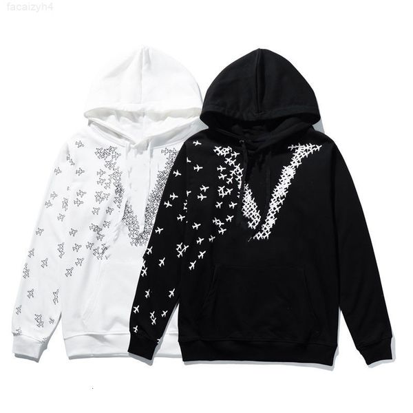 

men pullover cotton hooded sweater fall casual hoodies sweatsuit, Black